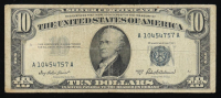 1953-A Silver Certificate $10 Ten Dollar Legal Tender Blue Note at PristineAuction.com