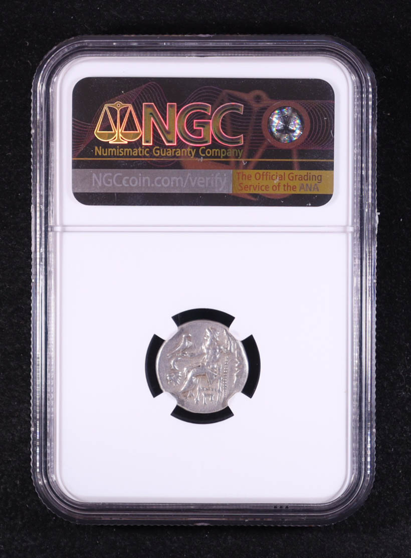 Alexander III "The Great" (305-281 B.C.) Kingdon of Thrace, Lysimachus AR Drachm (4.29gms) Ancient Silver Coin (NGC Ch VF, Brushed) Strike 4/5, Surface 3/5 at PristineAuction.com Alexander III "The Great" (305-281 B.C.) Kingdon of Thrace, Lysimachus AR Drachm (4.29gms) Ancient Silver Coin (NGC Ch VF, Brushed) Strike 4/5, Surface 3/5 at PristineAuction.com