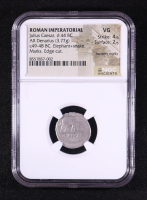 Julius Caesar (D.44 B.C.) c.49-48 B.C. AR Denarius (3.77gms) Ancient Silver Coin (NGC VG, Banker's Marks, Marks, Edge Cut) Strike 4/5, Surface 2/5 at PristineAuction.com