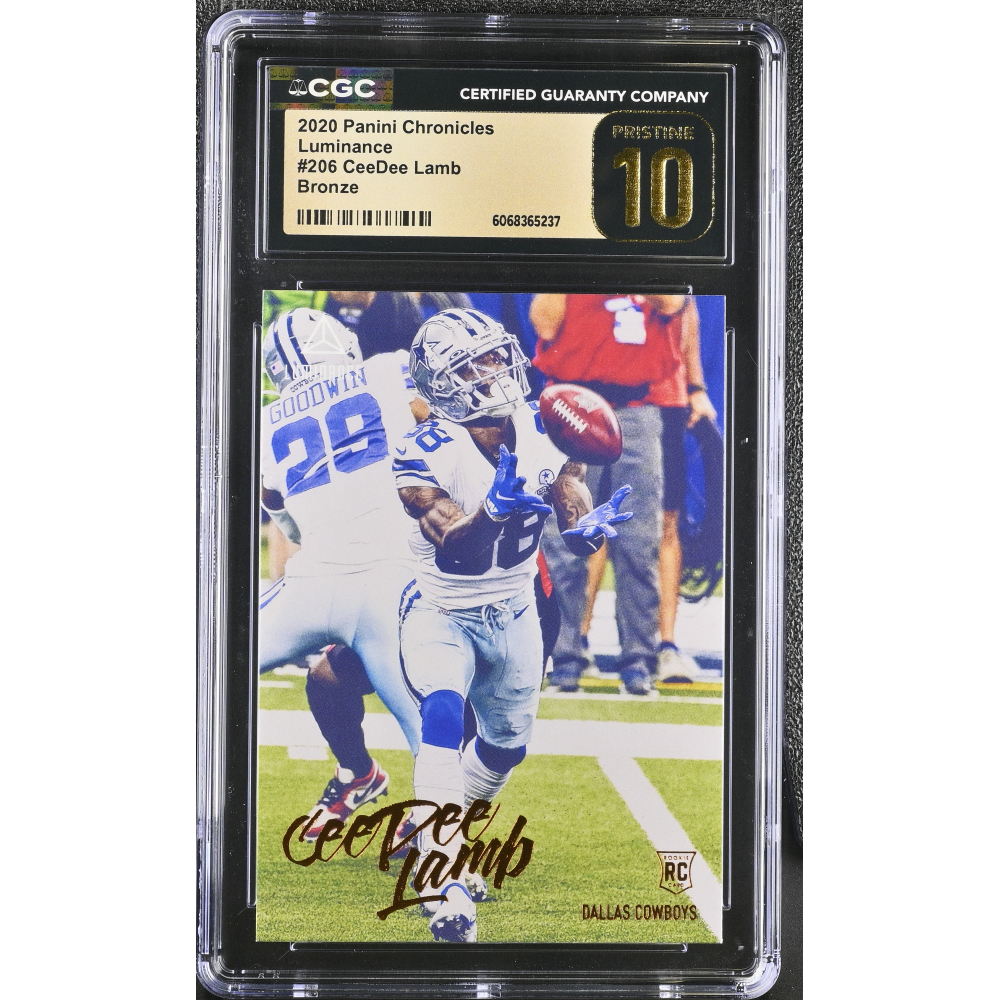 Ceedee Lamb 2020 Panini Chronicles Luminance Bronze #206 RC (CGC 10 | Black Label) at PristineAuction.com