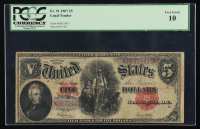 1907 United States of America $5 Five Dollar Note (PCGS VG 10) at PristineAuction.com