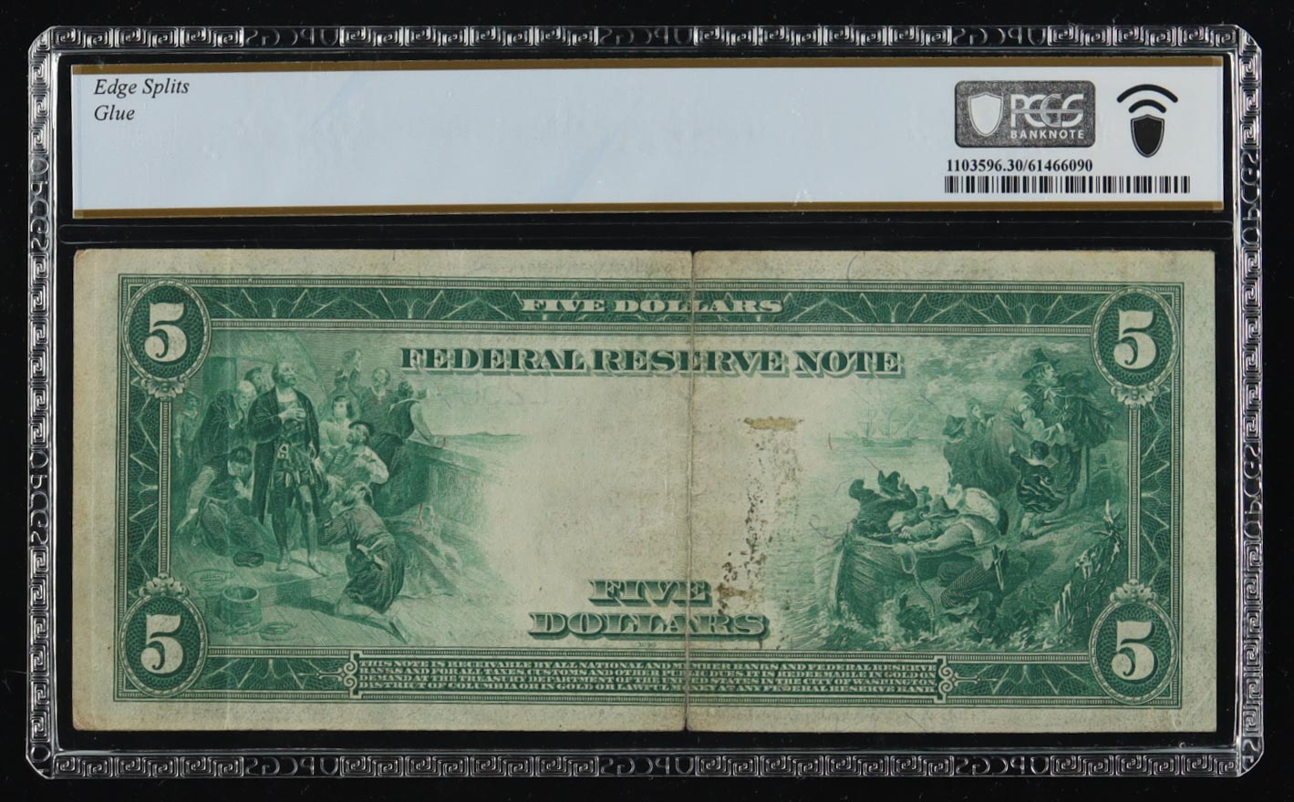 1914 United States Federal Reserve Note of San Francisco $5 Five Dollar Blue Seal National Bank Note (PCGS VF 30 Details) at PristineAuction.com 1914 United States Federal Reserve Note of San Francisco $5 Five Dollar Blue Seal National Bank Note (PCGS VF 30 Details) at PristineAuction.com