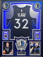 Cooper Flagg Signed Custom Framed Jersey with LED Display & (2) Photos & (2) (PSA) Graded Sports Cards (PSA) at PristineAuction.com