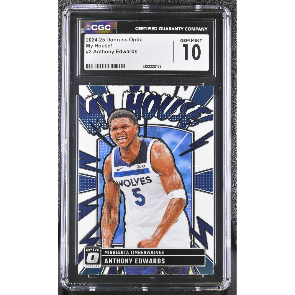 Anthony Edwards 2024-25 Donruss Optic My House! #2 (CGC 10) at PristineAuction.com