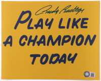 Rudy Ruettiger Signed Notre Dame Fighting Irish 8x10 Poster (Schwartz) at PristineAuction.com