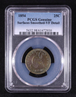 1854 Seated Liberty Quarter Arrows (PCGS VF Details) at PristineAuction.com