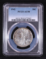 1942 Walking Liberty Half Dollar (PCGS AU58) at PristineAuction.com