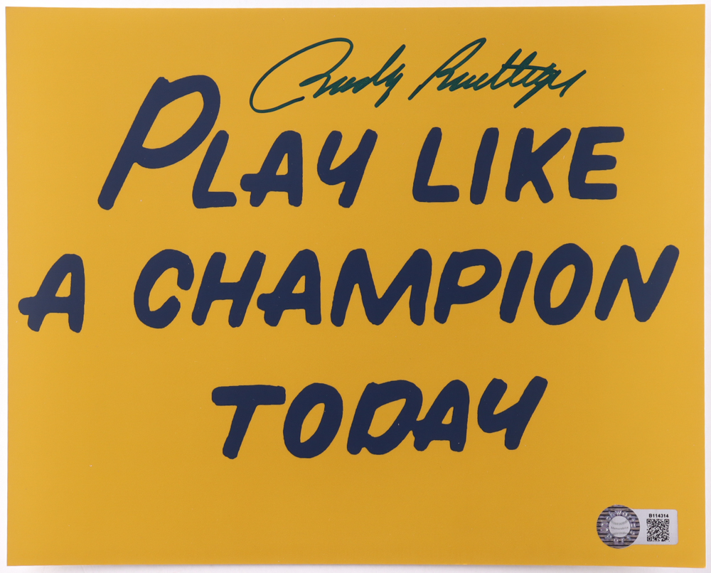 Rudy Ruettiger Signed Notre Dame Fighting Irish 8x10 Poster (Schwartz) at PristineAuction.com Rudy Ruettiger Signed Notre Dame Fighting Irish 8x10 Poster (Schwartz) at PristineAuction.com