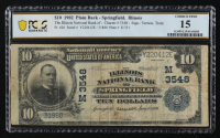 1902 U.S. $10 Ten Dollars Banknote - Springfield, Illinois (PCGS Choice Fine 15). at PristineAuction.com