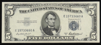 1953-A United States $5 Five Dollar Silver Certificate - Blue Seal at PristineAuction.com