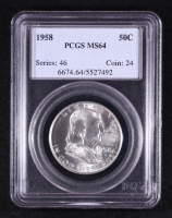 1958 Franklin Half Dollar (PCGS MS64) at PristineAuction.com