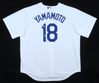 Yoshinobu Yamamoto Signed Dodgers Nike Authentic Jersey (PSA) at PristineAuction.com