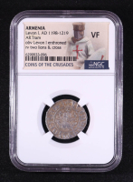 Armenia ND (1198-1219) Silver Tram of Levon I (NGC VF) at PristineAuction.com