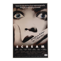 Nancy Anne Ridder Signed "Scream" 11x17 Poster Inscribed "Girl In Bathroom" (ACOA) at PristineAuction.com