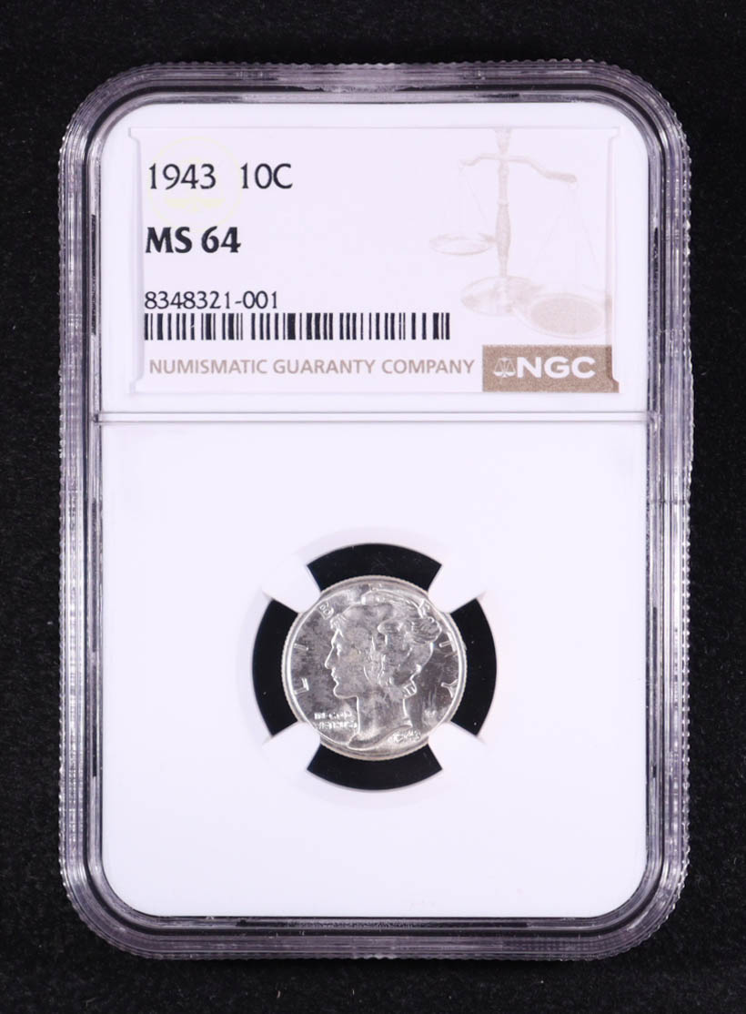 1943 Mercury Dime (NGC MS64) at PristineAuction.com 1943 Mercury Dime (NGC MS64) at PristineAuction.com
