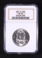 1954-S Franklin Half Dollar (NGC MS65) at PristineAuction.com