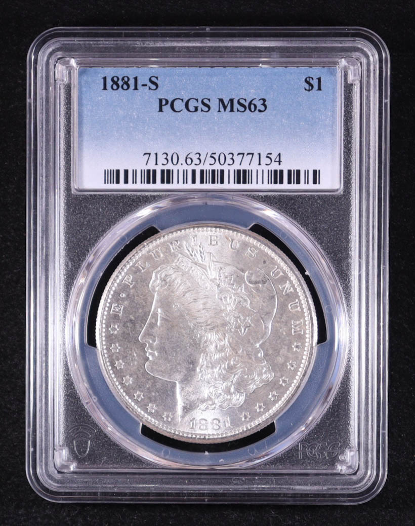 1881-S Morgan Silver Dollar (PCGS MS63) at PristineAuction.com 1881-S Morgan Silver Dollar (PCGS MS63) at PristineAuction.com