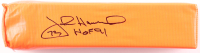 John Hannah Signed End Zone Pylon Inscribed "HOF 91" (Schwartz) at PristineAuction.com