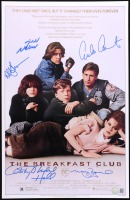 "The Breakfast Club" 11x17 Movie Poster Cast-Signed By (5) with Emilio Estevez, Molly Ringwald, Judd Nelson, Anthony Michael Hall (Schwartz) at PristineAuction.com