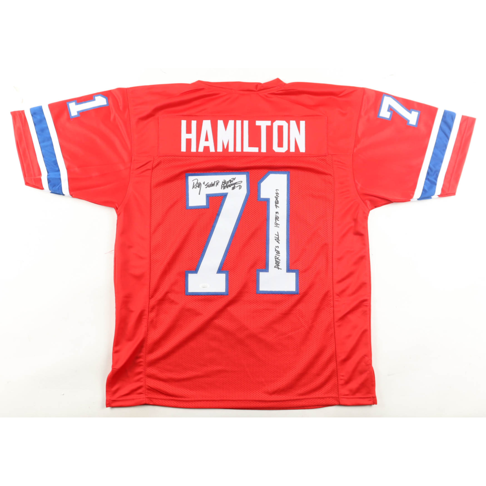 Ray "Sugar Bear" Hamilton Signed Jersey Inscribed "Patriots All-1970's Team" (JSA) at PristineAuction.com