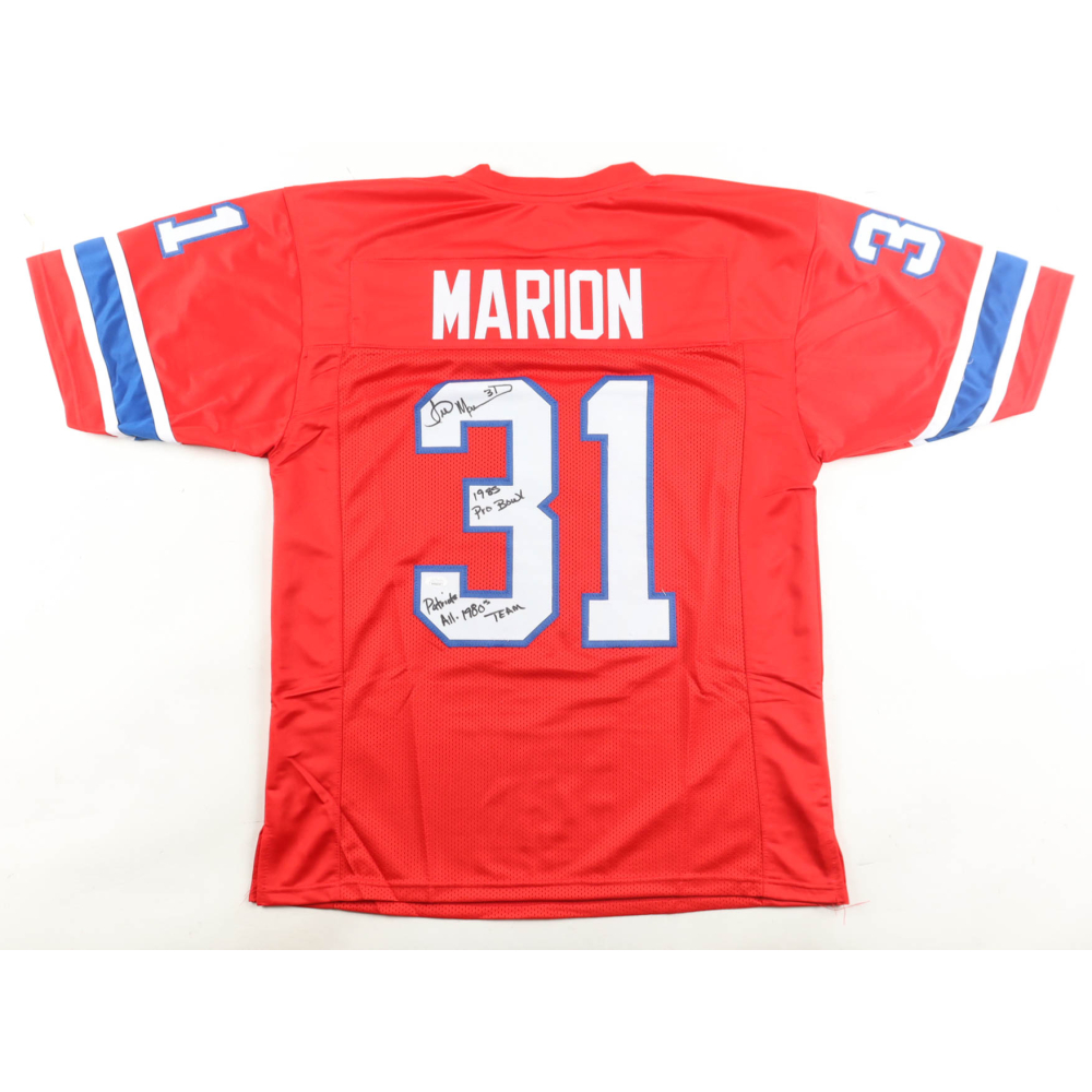 Fred Marion Signed Jersey Inscribed "1985 All Pro Bowl" &  "Patriots All-1980 Team" (JSA) at PristineAuction.com