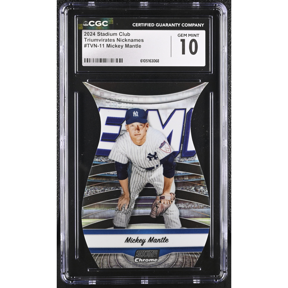 Mickey Mantle 2024 Stadium Club Triumvirates Nickname #11 (CGC 10) at PristineAuction.com