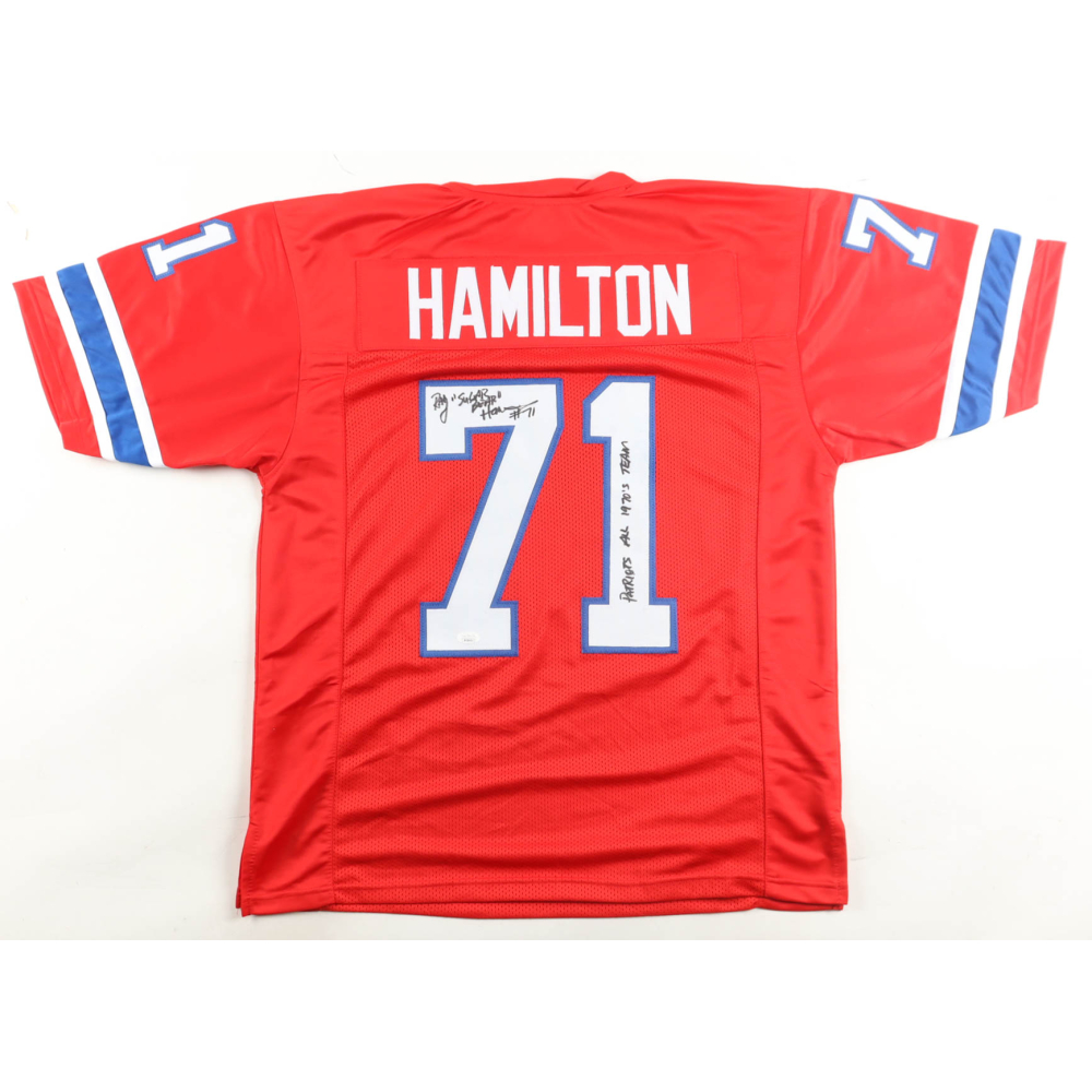 Ray "Sugar Bear" Hamilton Signed Jersey Inscribed "Patriots All-1970's Team" (JSA) at PristineAuction.com