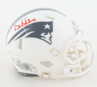 Drew Bledsoe Signed Patriots Salute to Service Alternate Speed Mini Helmet (JSA) at PristineAuction.com