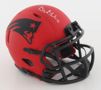 Drew Bledsoe Signed Patriots Rave Alternate Speed Mini Helmet (JSA) at PristineAuction.com