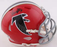 Xavier Watts Signed Falcons Throwback Speed Mini Helmet (JSA) at PristineAuction.com