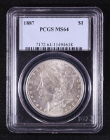 1887 Morgan Silver Dollar (PCGS MS64) at PristineAuction.com