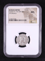 Gordian III (A.D. 238-244) Roman Empire AR Denarius Rome Mint Ancient Silver Coin (NGC MS) at PristineAuction.com