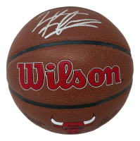 Dennis Rodman Signed Bulls Logo Basketball (JSA) at PristineAuction.com
