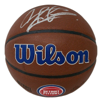 Dennis Rodman Signed Pistons Logo Basketball (JSA) at PristineAuction.com