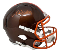 Nick Chubb Signed Browns Full-Size Flash Alternate Speed Helmet (Fanatics) at PristineAuction.com