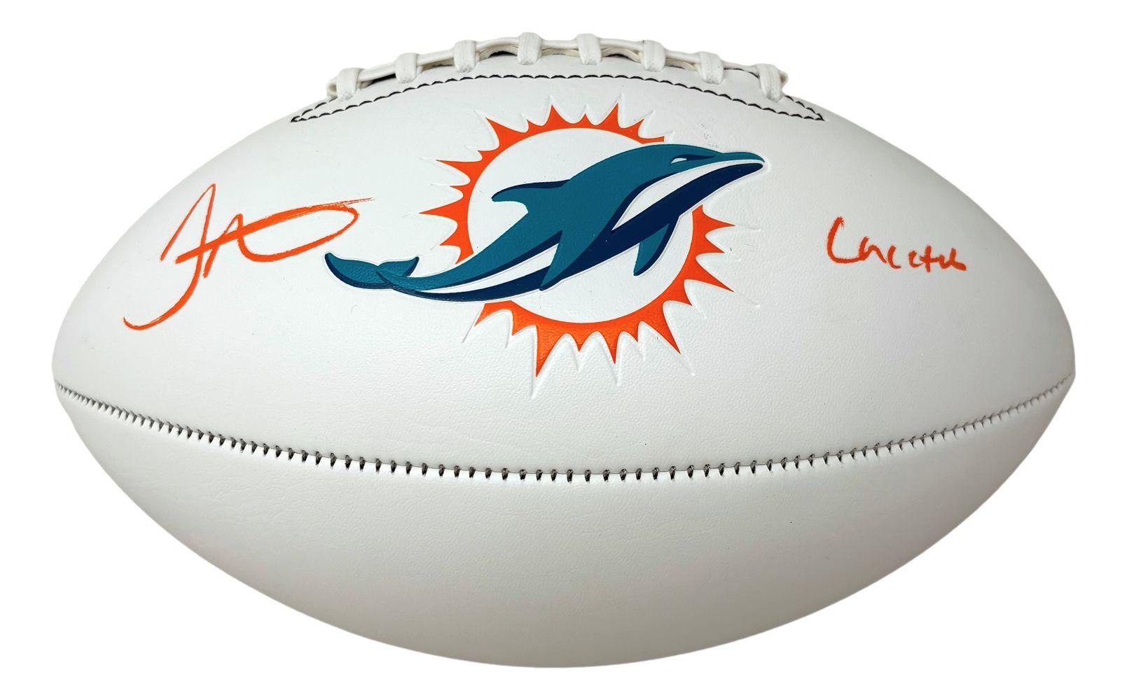Tyreek Hill Signed Dolphins Logo Football Inscribed "Cheetah" (Fanatics) at PristineAuction.com Tyreek Hill Signed Dolphins Logo Football Inscribed "Cheetah" (Fanatics) at PristineAuction.com
