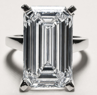 7.42 Carats Lab Grown Diamond Ring G, VVS2 | $11,500 Estimated Retail Value (UGL & IGI Certs) | Emerald Cut| Brand New at PristineAuction.com