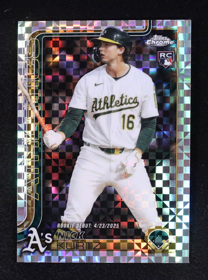 Nick Kurtz 2025 Topps Chrome Update X-Fractors #USC180 RC at PristineAuction.com Nick Kurtz 2025 Topps Chrome Update X-Fractors #USC180 RC at PristineAuction.com