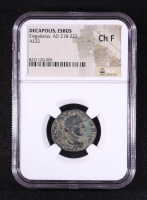 Elagabalus (A.D. 218-222) Decapolis AE22 Esbus Mint Ancient Coin (NGC Ch F) at PristineAuction.com