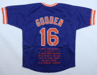 Dwight "Doc" Gooden Signed Career Highlight Stat Jersey (Beckett) at PristineAuction.com