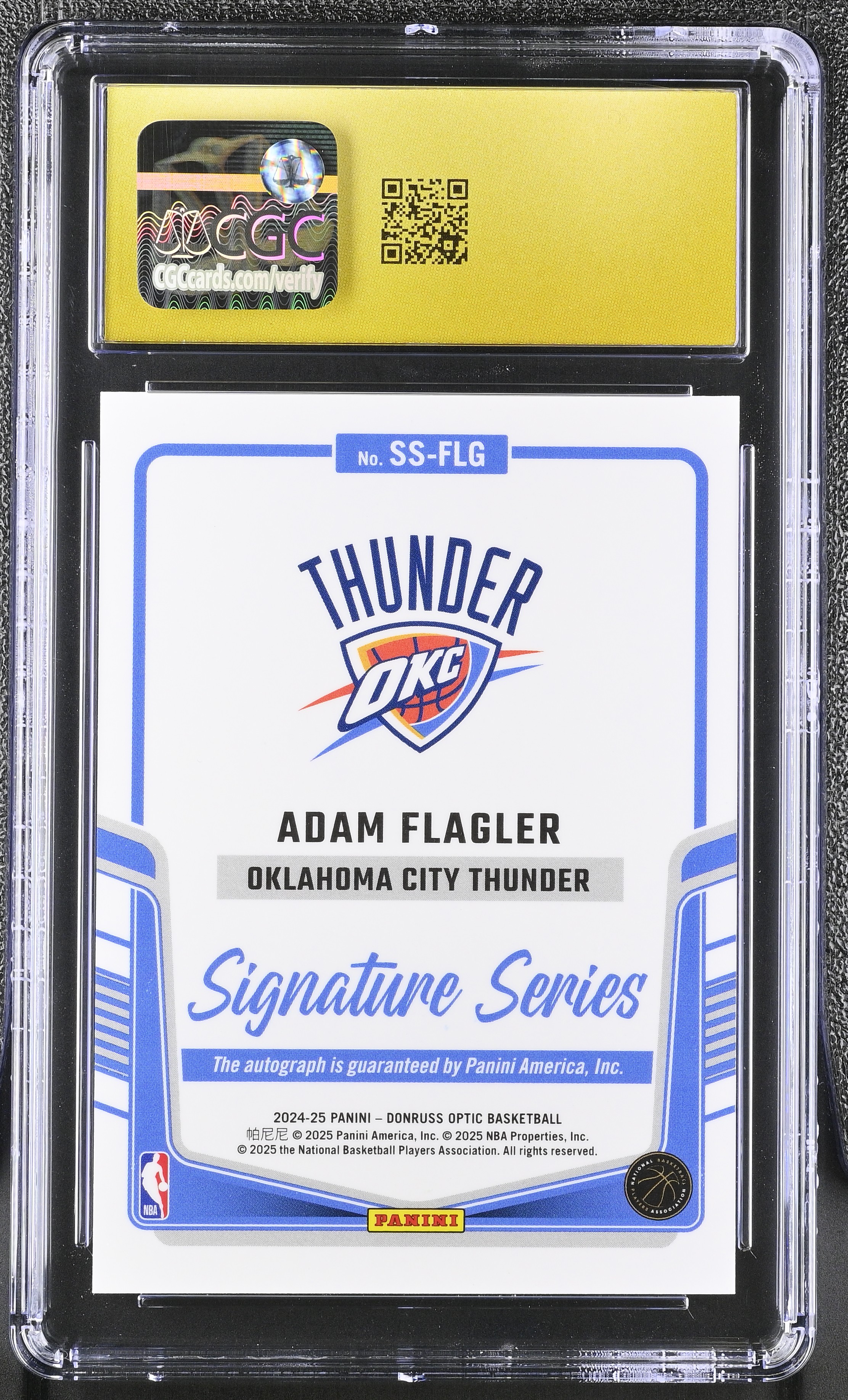 Adam Flagler 2024-25 Donruss Optic Signature Series #3 RC (CGC 10 ...