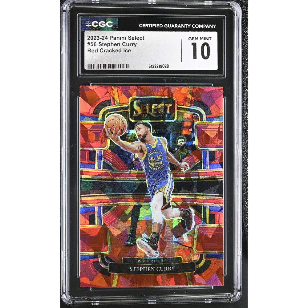 Stephen Curry 2023-24 Select Prizms Red Cracked Ice #56 (CGC 10) at PristineAuction.com
