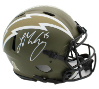 Ladd McConkey Signed Chargers Full-Size Authentic On-Field Salute to Service Alternate Speed Helmet (Beckett) at PristineAuction.com