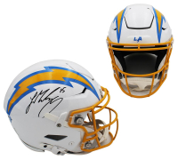 Ladd McConkey Signed Chargers Full-Size Authentic On-Field Speedflex Helmet (Beckett) at PristineAuction.com