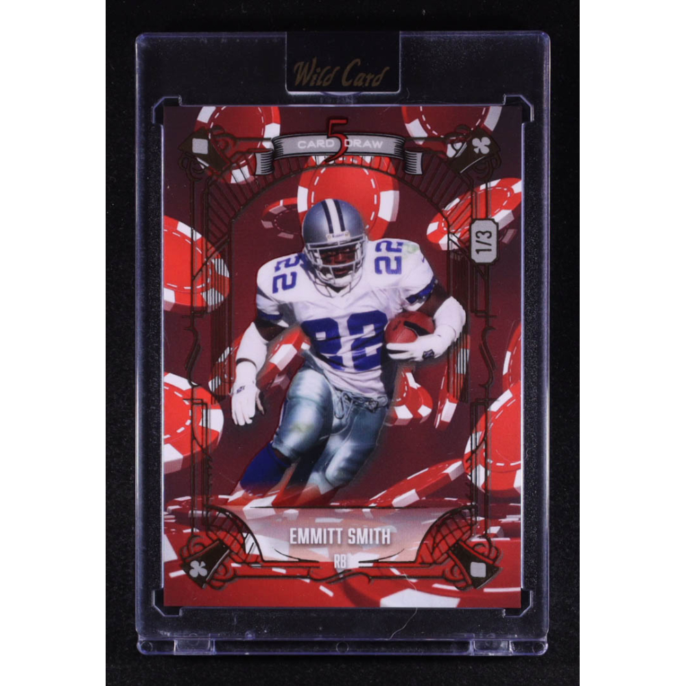 Emmitt Smith 2025 Wild Card 5 Card Draw Red #5CDCTES #1/3 at PristineAuction.com