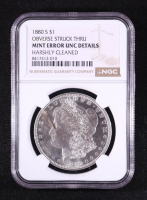 Mint Error 1880-S Morgan Dollar Obverse Struck Through (NGC UNC Details) at PristineAuction.com
