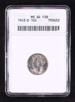 1943-D Mercury Dime (ANACS MS64 Full Bands) OH at PristineAuction.com