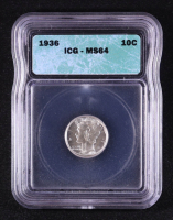 1936 Mercury Dime (ICG MS64) at PristineAuction.com