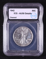 1942 Walking Liberty Half Dollar (ICG AU50 Details) at PristineAuction.com