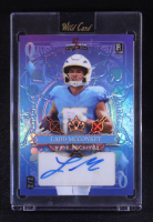 Ladd McConkey 2024 Wild Card 5 Card Draw Queen of Diamonds Platinum Blue #LMA #2/2 RC at PristineAuction.com